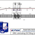 Automatic 200L Lubricating Oil Filling Line Plnicí linka mazacího oleje s objemem 200 litrů