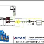 Automatic 500ML-5L Lubricating Oil Filling Line Automatické plnicí potrubí mazacího oleje 500ML-5L