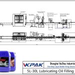 Automatic 5L-30L Lubricating Oil Filling Line Automatické plnicí potrubí mazacího oleje 5L-30L